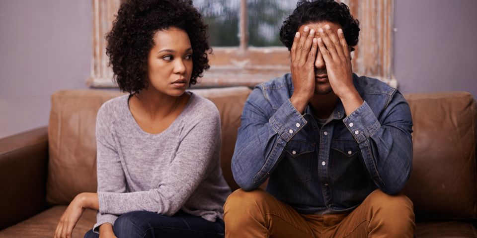 Frustrated Couple Going Through A Divorce