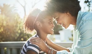 mother and daughter sharing a loving moment