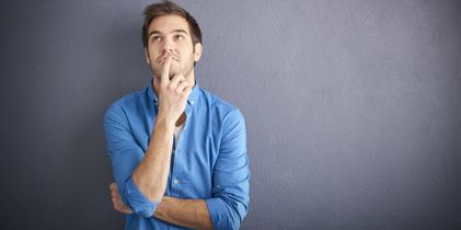 man pondering