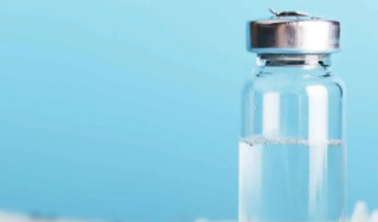 Bottle with flu shot