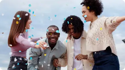 people celebrating