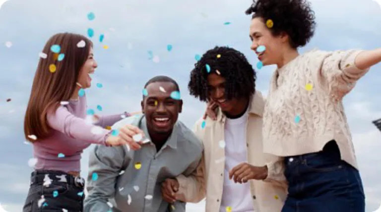 people celebrating
